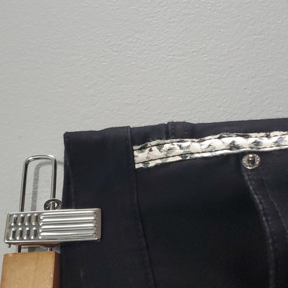 New York & Company Jeans Womens Size 6 Black White Side Stripe Fabric Comfy - Picture 5 of 14